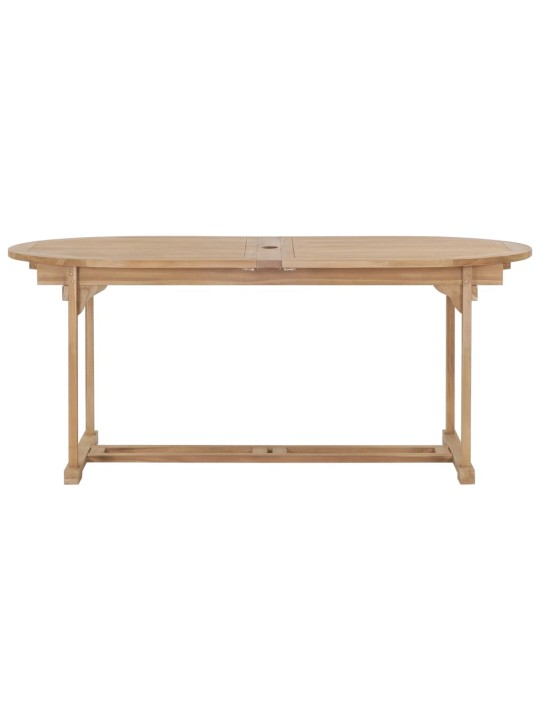 Rozkládací zahradní stůl 180–280x100x75 cm masivní teak oválný