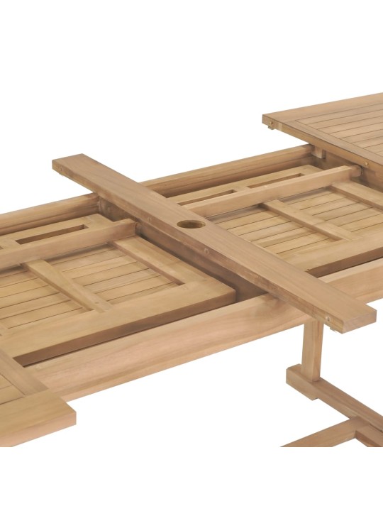 Rozkládací zahradní stůl 180–280x100x75 cm masivní teak oválný
