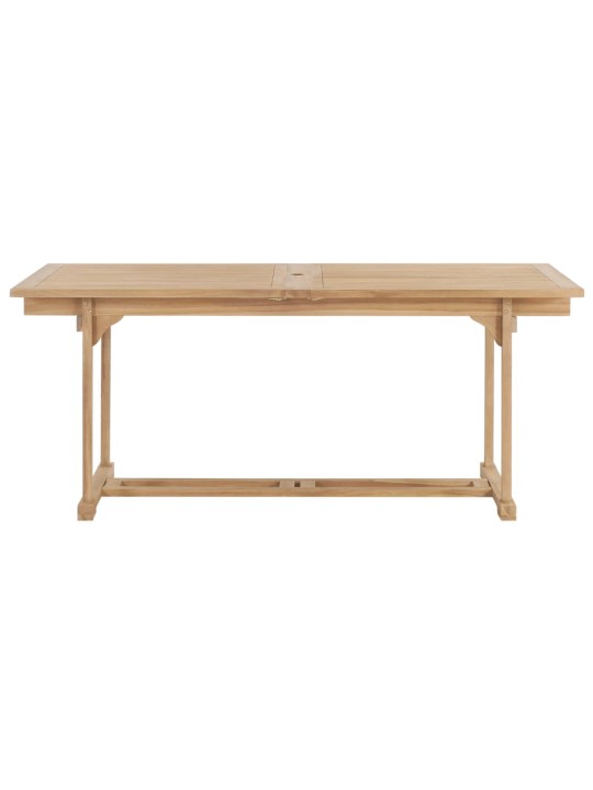 9dílný zahradní jídelní set 180–280 x 100 x 75 cm masivní teak