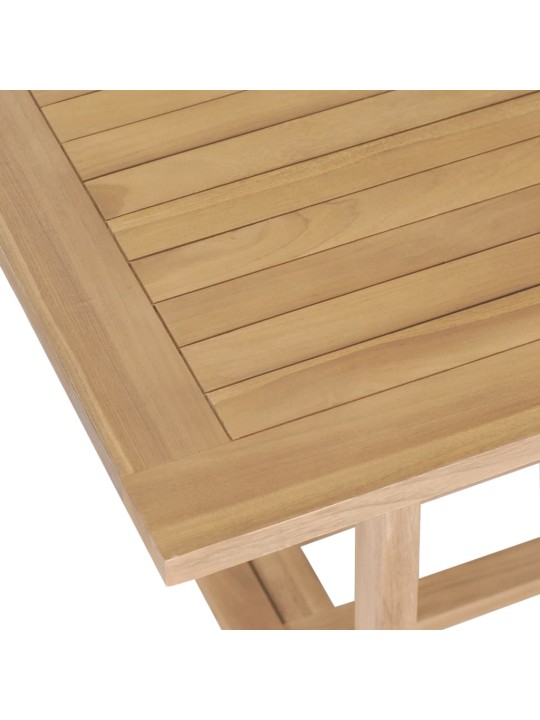 9dílný zahradní jídelní set 180–280 x 100 x 75 cm masivní teak