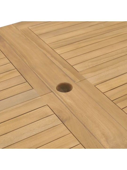 9dílný zahradní jídelní set 180–280 x 100 x 75 cm masivní teak