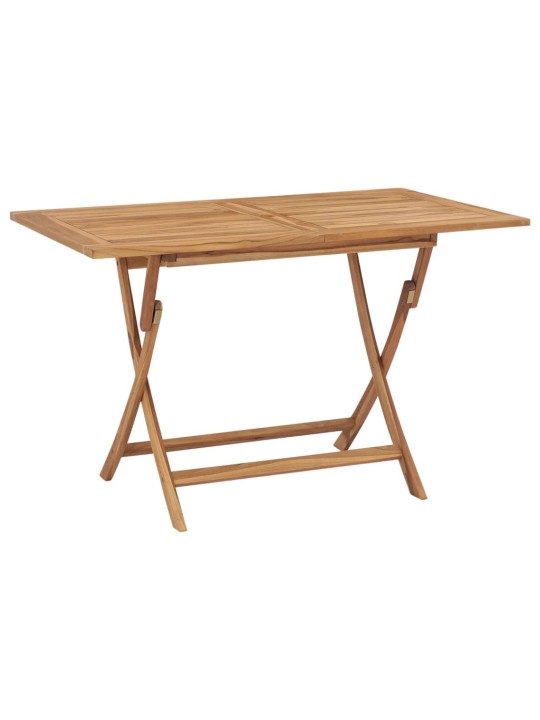 Skládací zahradní stůl 120 x 70 x 75 cm masivní teakové dřevo