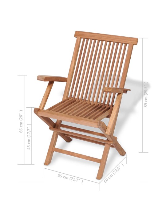 5dílný zahradní jídelní set masivní teakové dřevo