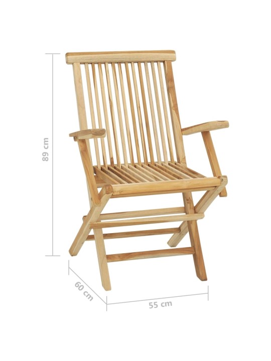 5dílný zahradní jídelní set masivní teakové dřevo