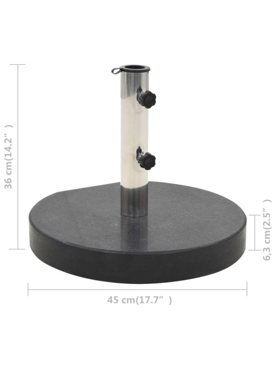 Stojan na slunečník žulový 28,5 kg kulatý černý