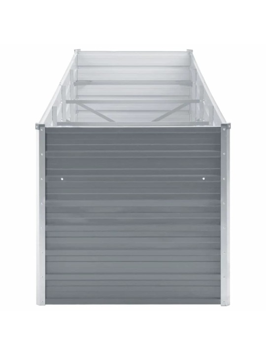 Vyvýšený záhon pozinkovaná ocel 320 x 80 x 77 cm šedý