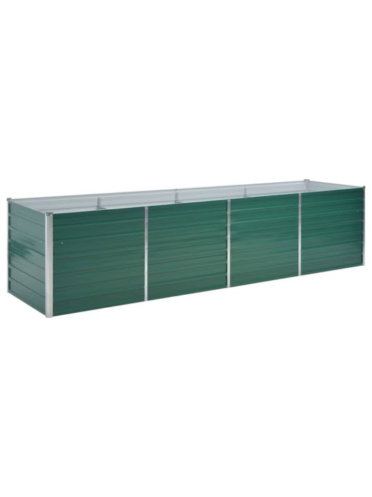 Vyvýšený záhon pozinkovaná ocel 320 x 80 x 77 cm zelený