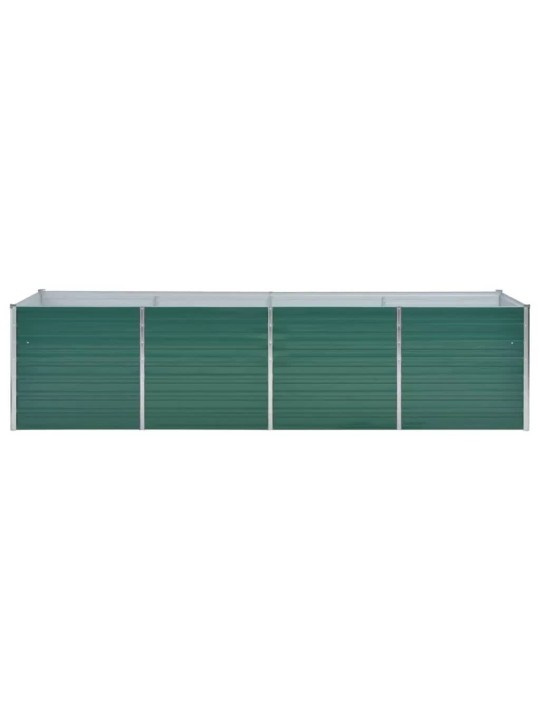Vyvýšený záhon pozinkovaná ocel 320 x 80 x 77 cm zelený
