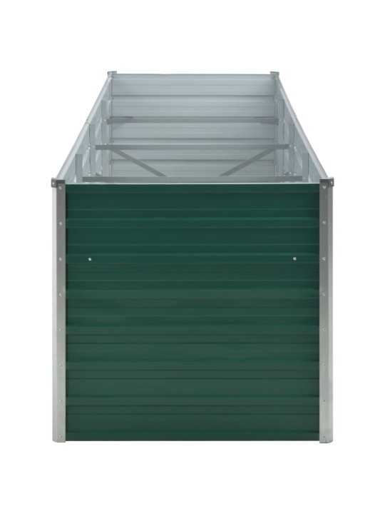 Vyvýšený záhon pozinkovaná ocel 320 x 80 x 77 cm zelený