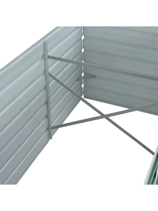 Vyvýšený záhon pozinkovaná ocel 320 x 80 x 77 cm zelený