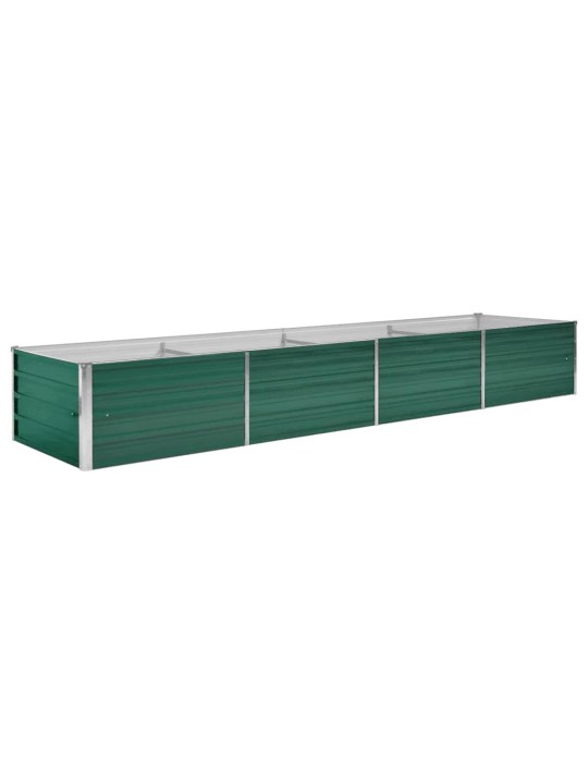 Vyvýšený záhon pozinkovaná ocel 320 x 80 x 45 cm zelený