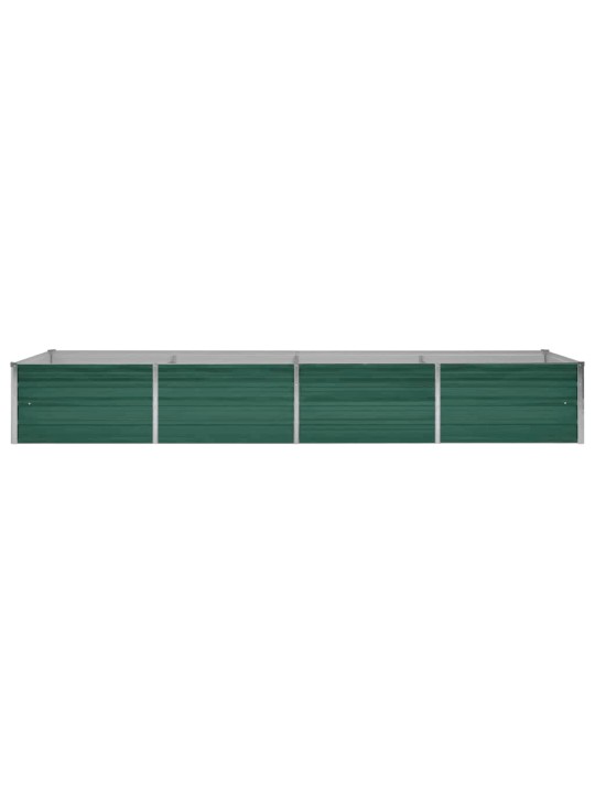 Vyvýšený záhon pozinkovaná ocel 320 x 80 x 45 cm zelený