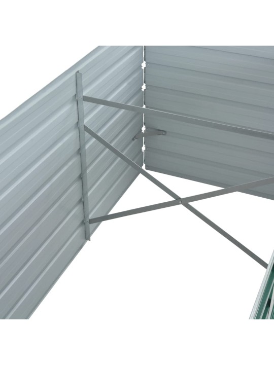 Vyvýšený záhon pozinkovaná ocel 320 x 80 x 45 cm zelený