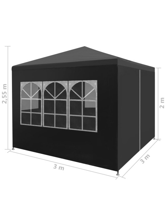 Party stan 3 x 3 m antracitový