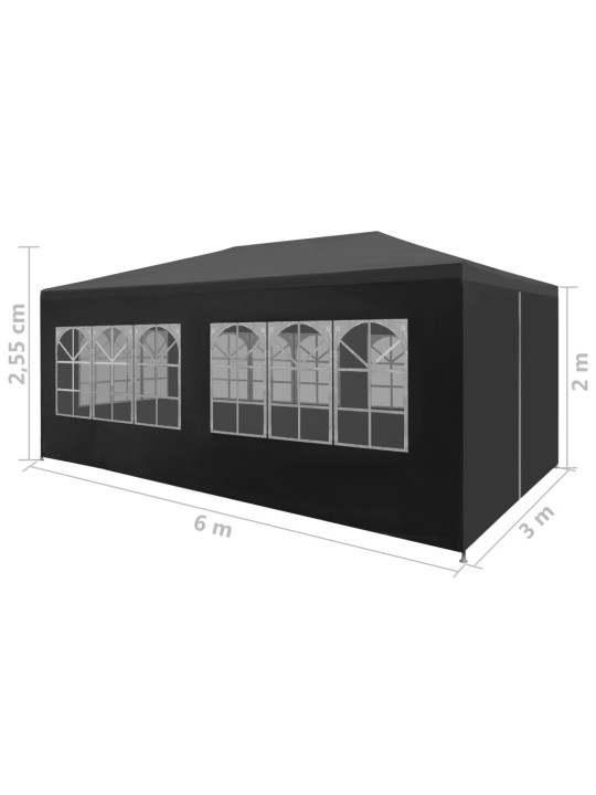 Party stan 3 x 6 m antracitový