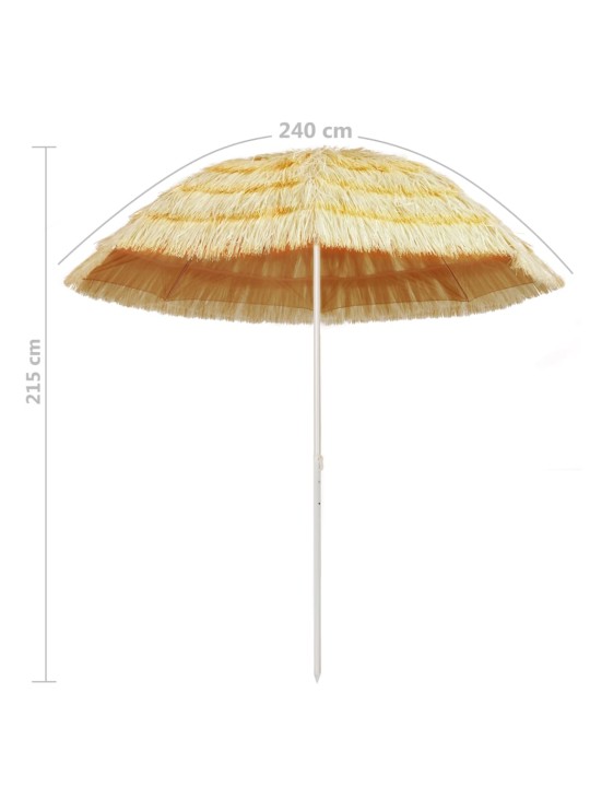 Plážový slunečník v havajském stylu 240 cm přírodní