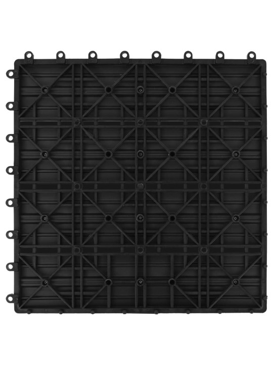 Terasové dlaždice z dřevoplastu 11 ks 30 x 30 cm 1 m² černé