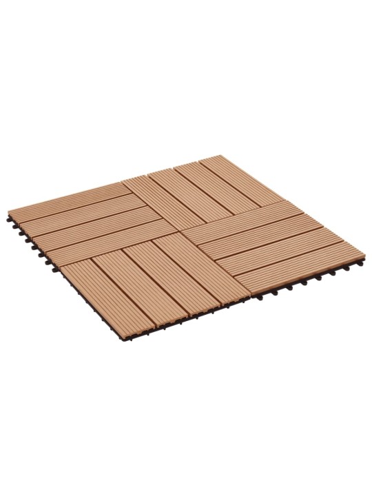 Terasové dlaždice z dřevoplastu 11 ks 30x30 cm 1 m² odstín teak
