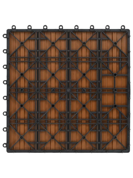 Terasové dlaždice z dřevoplastu 11 ks 30x30 cm 1 m² odstín teak