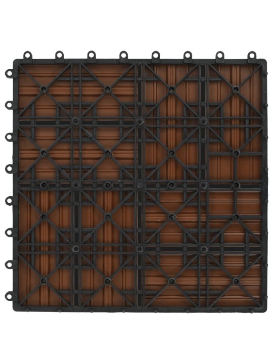 Terasové dlaždice 11 ks 30 x 30 cm WPC 1 m² hnědé