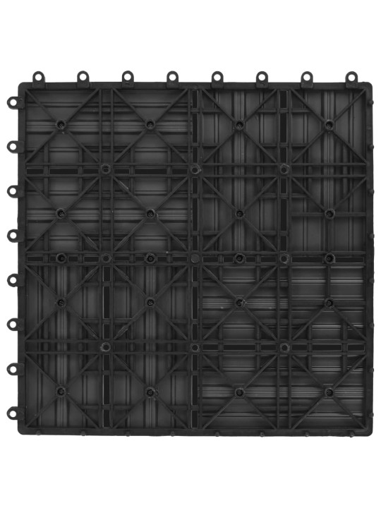Terasové dlaždice z dřevoplastu 11 ks 30 x 30 cm 1 m² šedé
