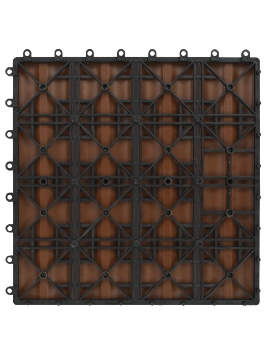 Terasové dlaždice 11ks WPC embosované 30x30 cm 1m² světle hnědé