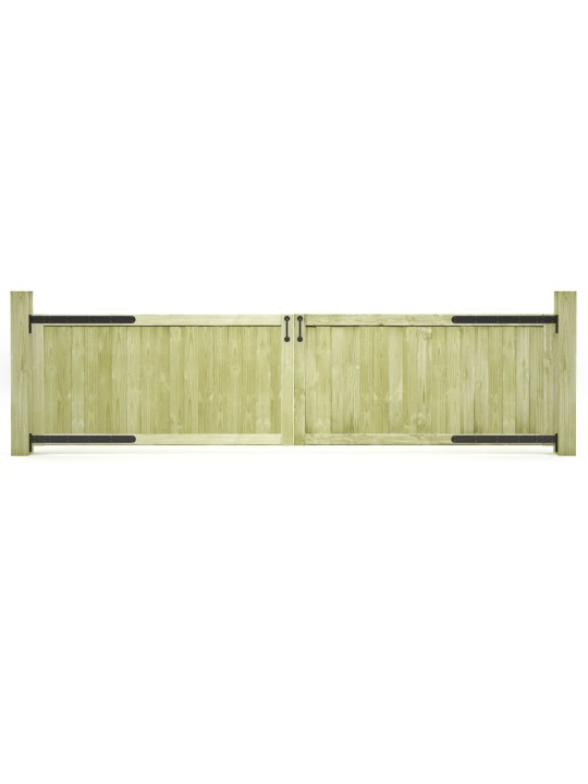 Zahradní brána 2křídlá impregnovaná borovice 300 x 75 cm