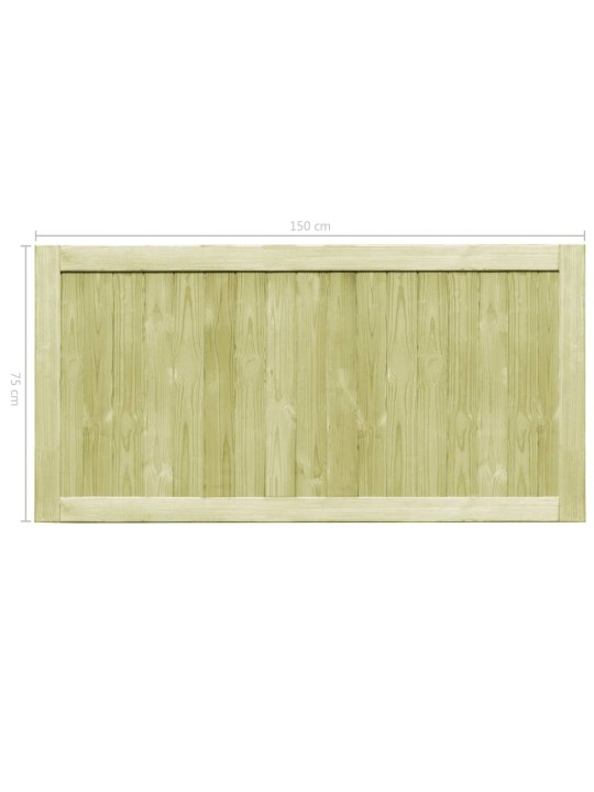 Zahradní brána 2křídlá impregnovaná borovice 300 x 75 cm