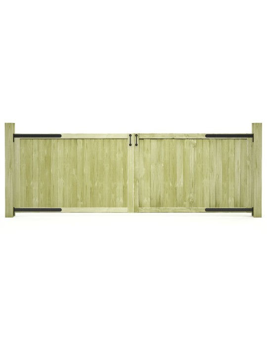 Zahradní brána 2křídlá impregnovaná borovice 300 x 100 cm