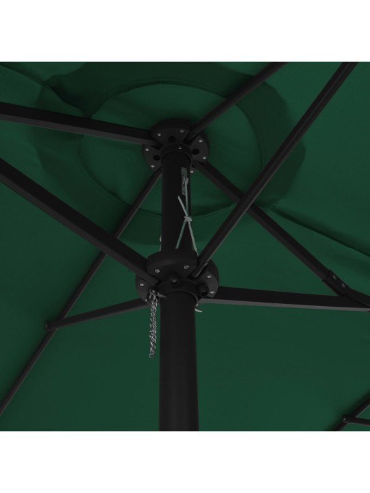 Zahradní slunečník s hliníkovou tyčí 460 x 270 cm zelený