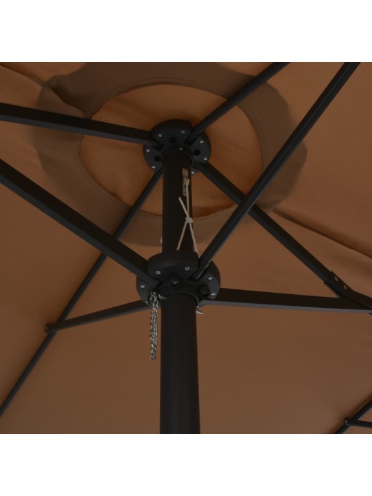 Zahradní slunečník s hliníkovou tyčí 460 x 270 cm barva taupe