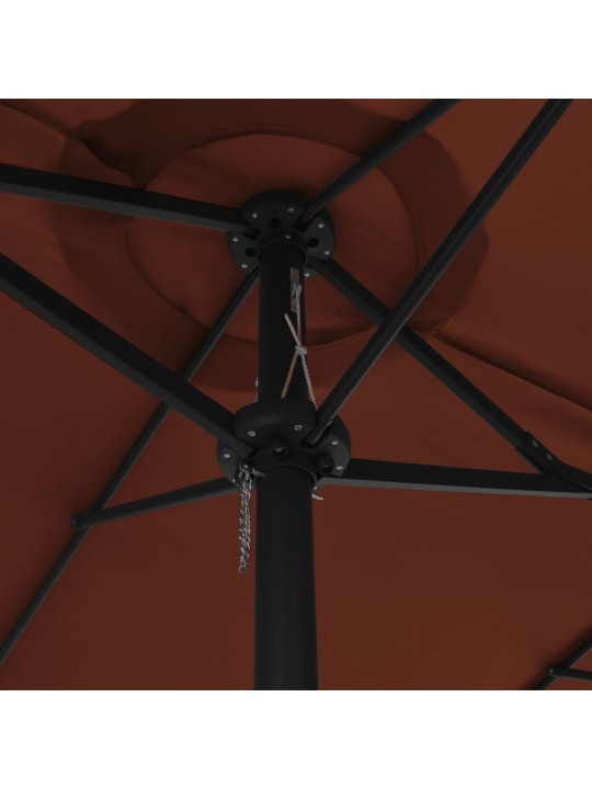 Zahradní slunečník s hliníkovou tyčí 460 x 270 cm terakotový