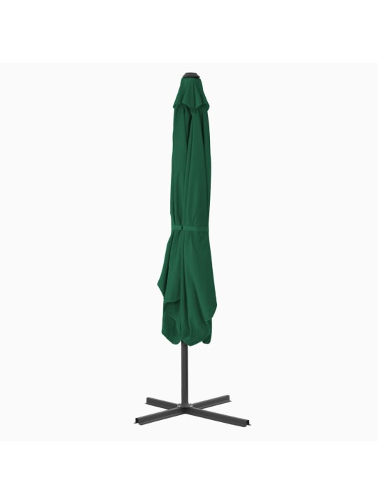 Zahradní slunečník s ocelovou tyčí 250 x 250 cm zelený