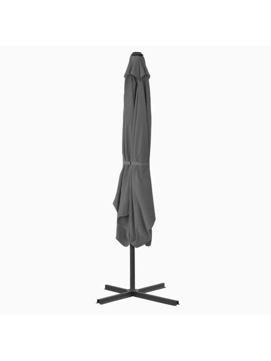 Zahradní slunečník s ocelovou tyčí 250 x 250 cm antracitový