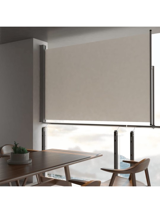 Terasová zatahovací boční markýza 160 x 300 cm krémová