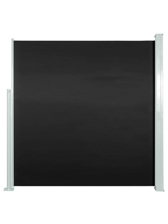 Zatahovací boční markýza / zástěna 140 x 300 cm černá