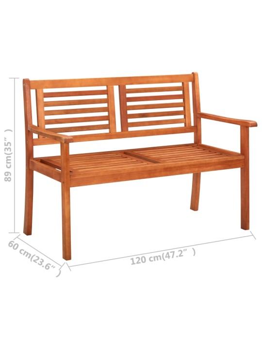 2místná zahradní lavice 120 cm masivní eukalyptus