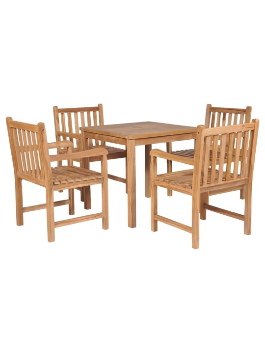 5dílný zahradní jídelní set masivní teakové dřevo