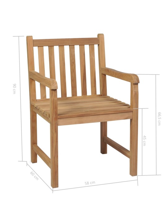 5dílný zahradní jídelní set masivní teakové dřevo