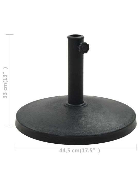 Stojan na slunečník kulatý černý 10 kg polyresin