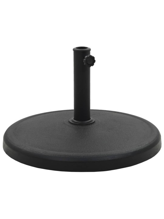 Stojan na slunečník kulatý černý 19 kg polyresin