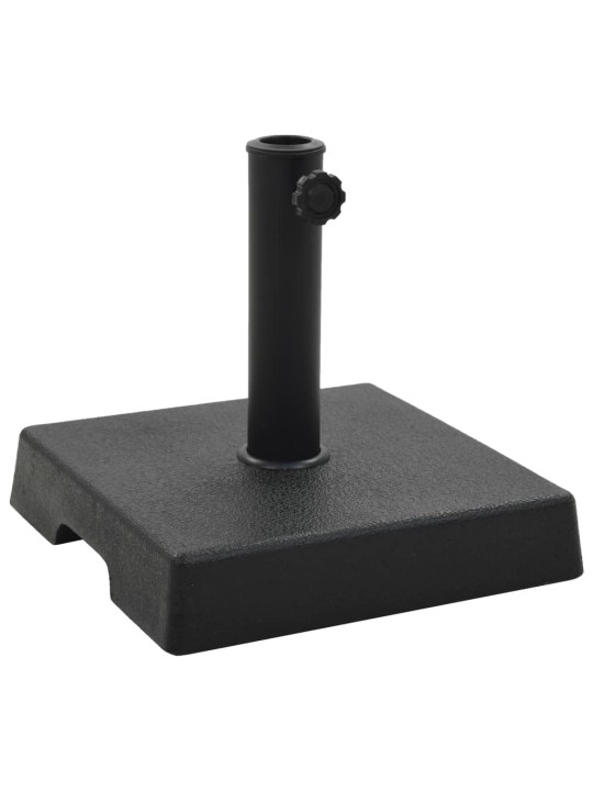 Stojan na slunečník čtvercový černý 8 kg polyresin