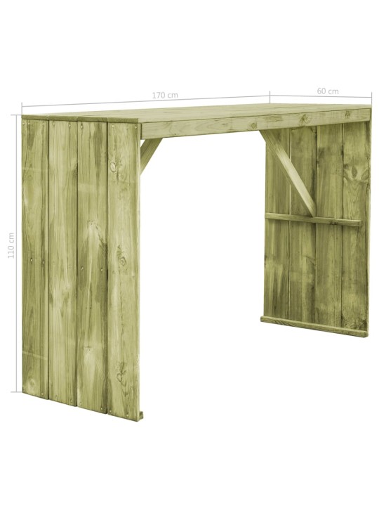 Barový stůl 170x60x110 cm impregnovaná borovice