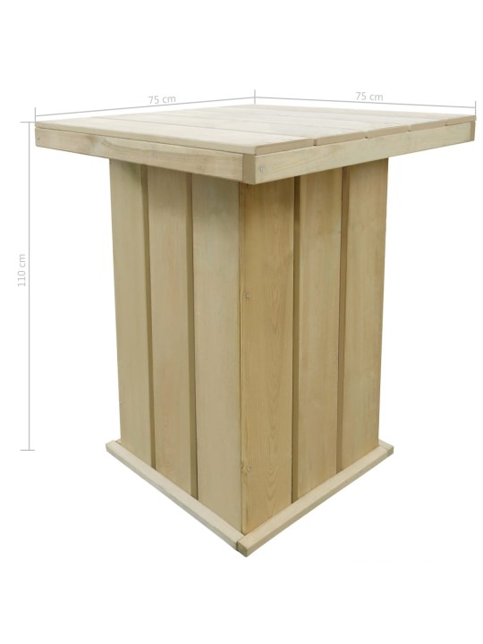 Barový stůl 75x75x110 cm impregnovaná borovice