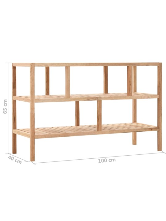 Koupelnový regál masivní ořechové dřevo 100 x 40 x 65 cm