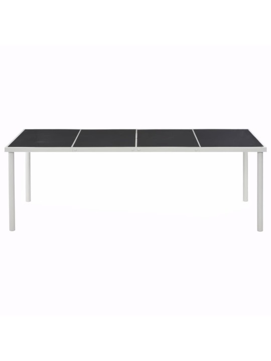 Zahradní stůl černý 220 x 90 x 74,5 cm ocel