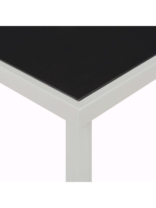 Zahradní stůl černý 220 x 90 x 74,5 cm ocel