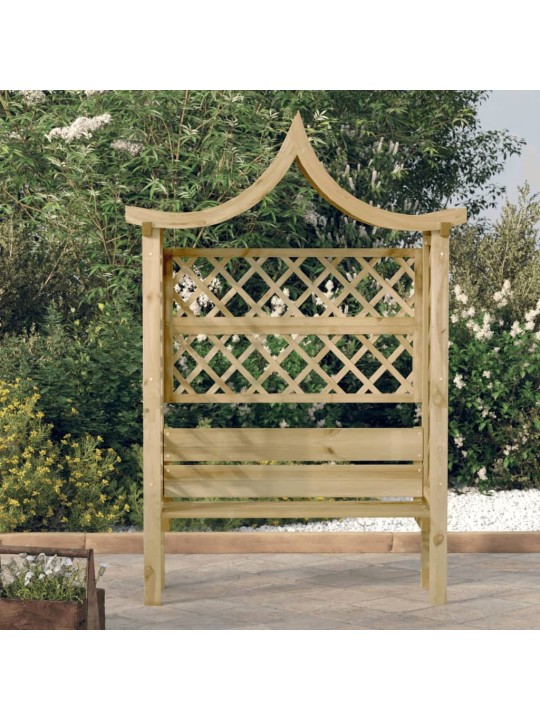 Zahradní pergola se stříškou a lavicí impregnovaná borovice