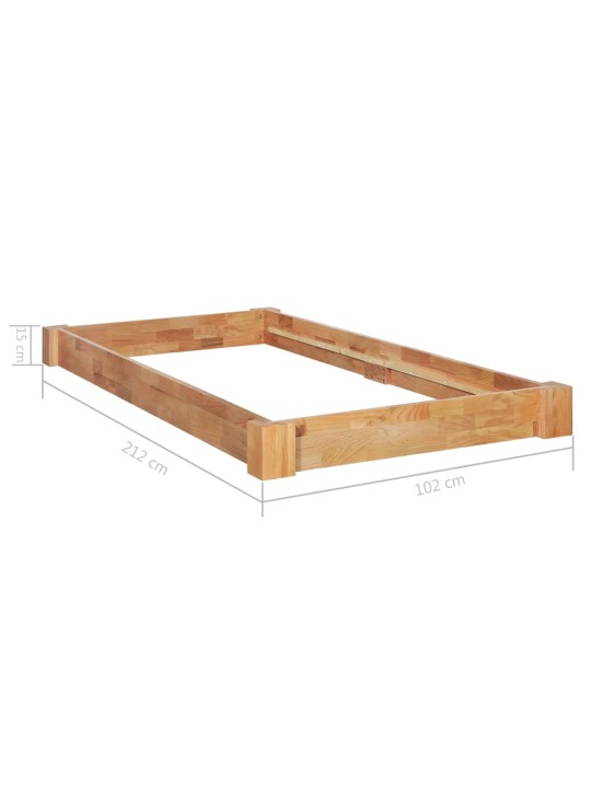 Rám postele masivní dubové dřevo 90 x 200 cm