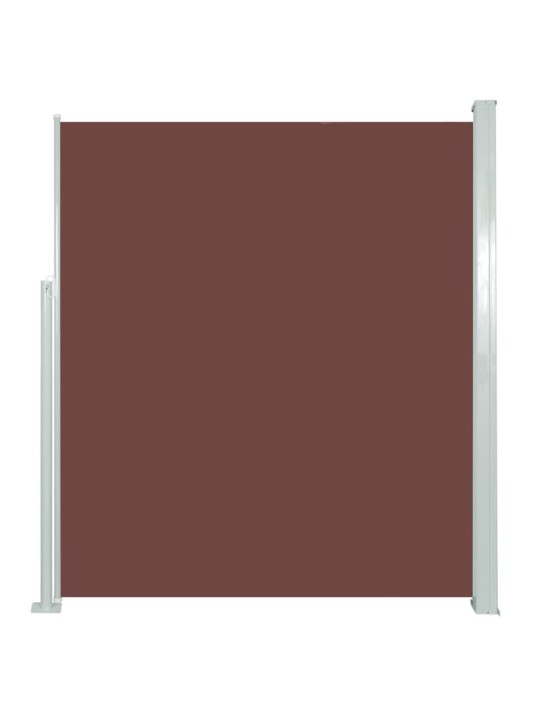 Zatahovací boční markýza / zástěna 160 x 500 cm hnědá